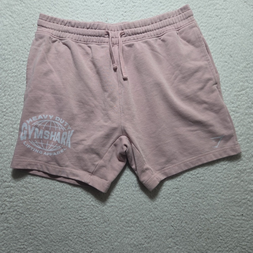 Gymshark Heavy Duty Apparel 7" Shorts Mens Large Pink Gym Workout Pockets